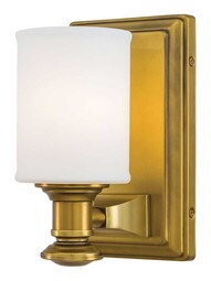 Harbour Point 1-Light Bath in Liberty Gold.